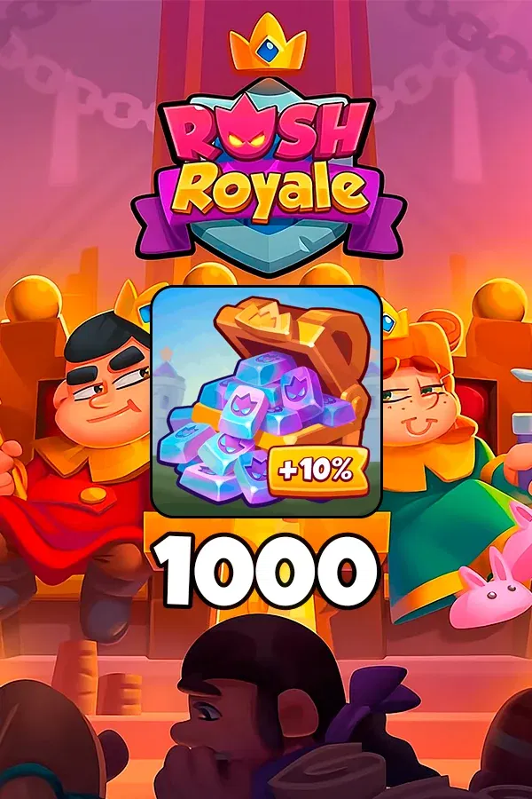 Купить 1000 + 100 Платины для Rush Royale по ID