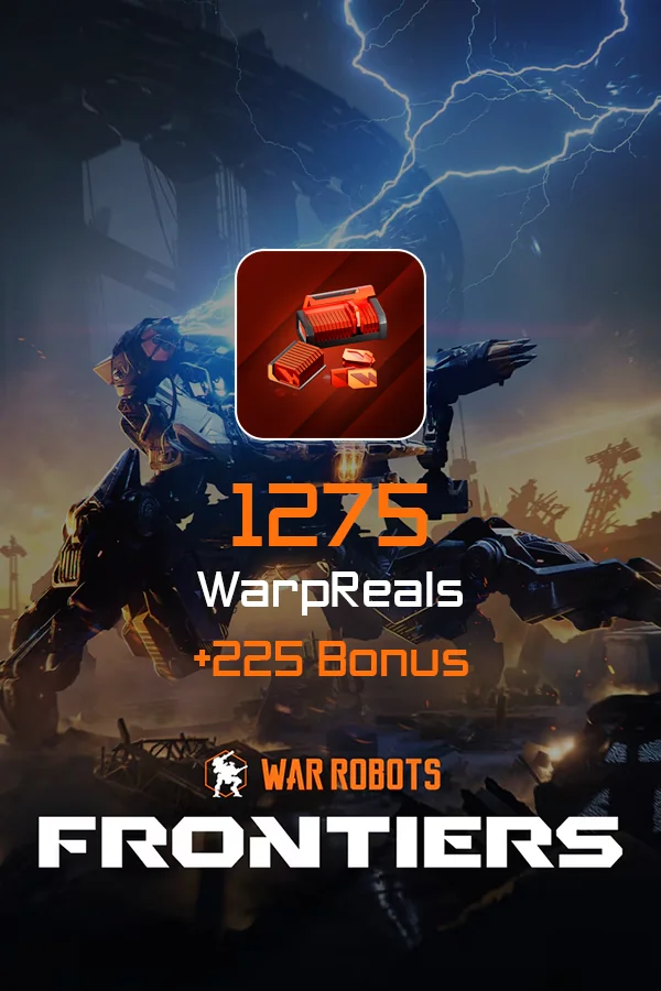 Buy 1275 WarpReals + Bonus for War Robots: Frontiers by ID