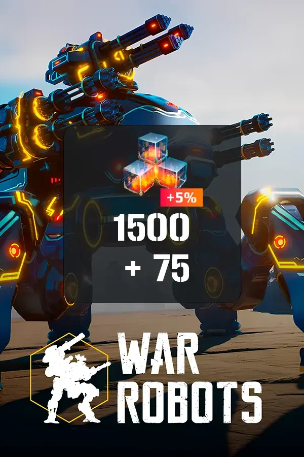1500 + 75 D-Gems War Robots by ID (Global)