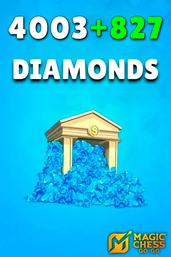 Купить 4003 + 827 Алмазов Magic Chess: GO GO по ID