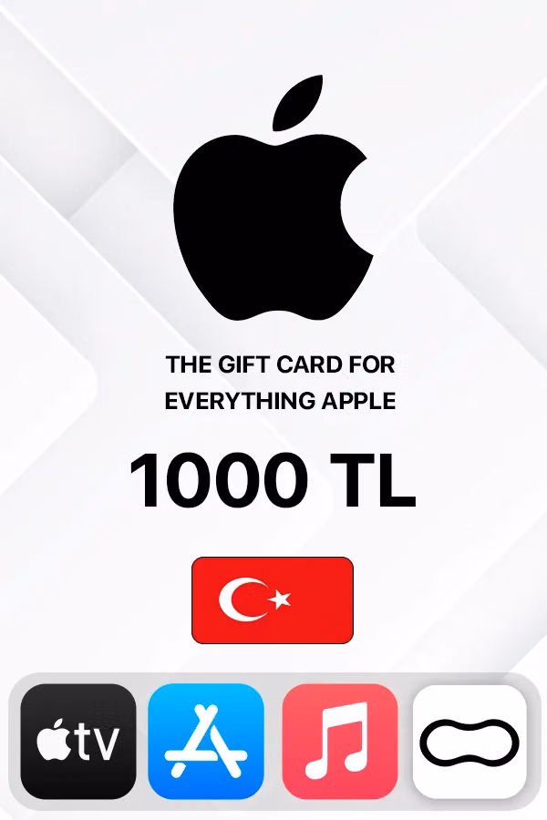 Подарочная карта Apple iTunes 1000 TL (Турция)