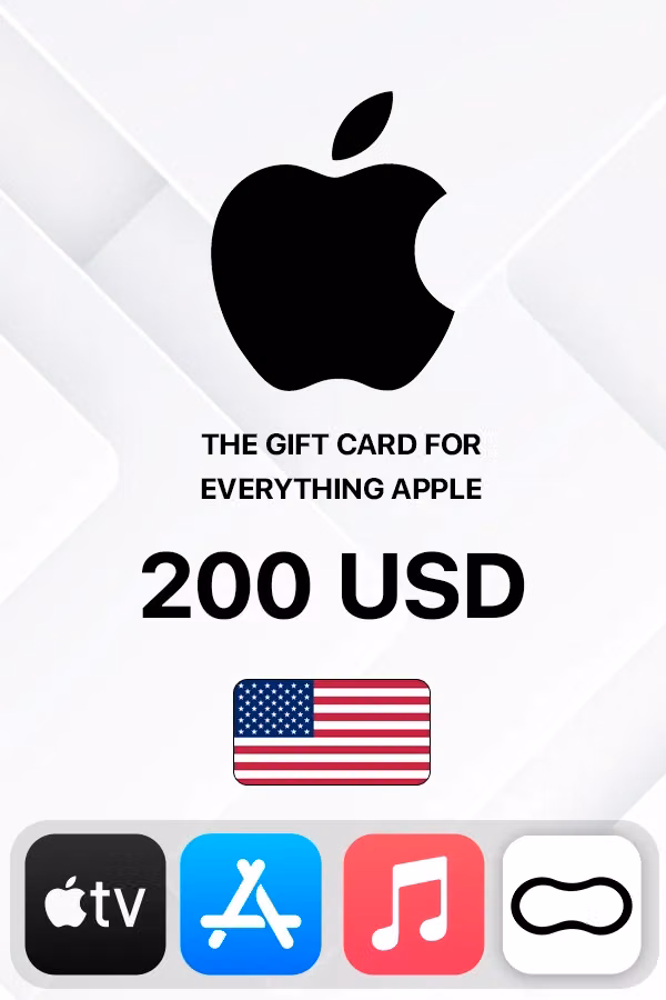 Подарункова карта Apple iTunes 200 USD (США)
