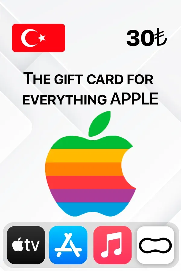 Buy Apple Store & iTunes 30 TL Turkey Gift Card