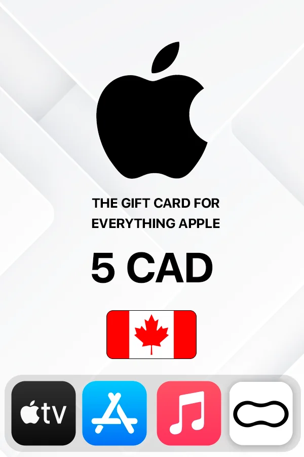 Подарочная карта Apple iTunes 5 CAD (Канада)