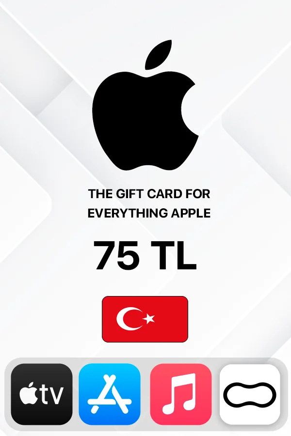 Подарочная карта Apple iTunes 75 TL (Турция)