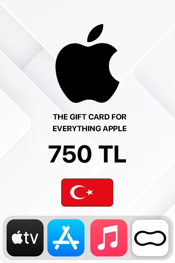 Подарочная карта Apple iTunes 750 TL (Турция)