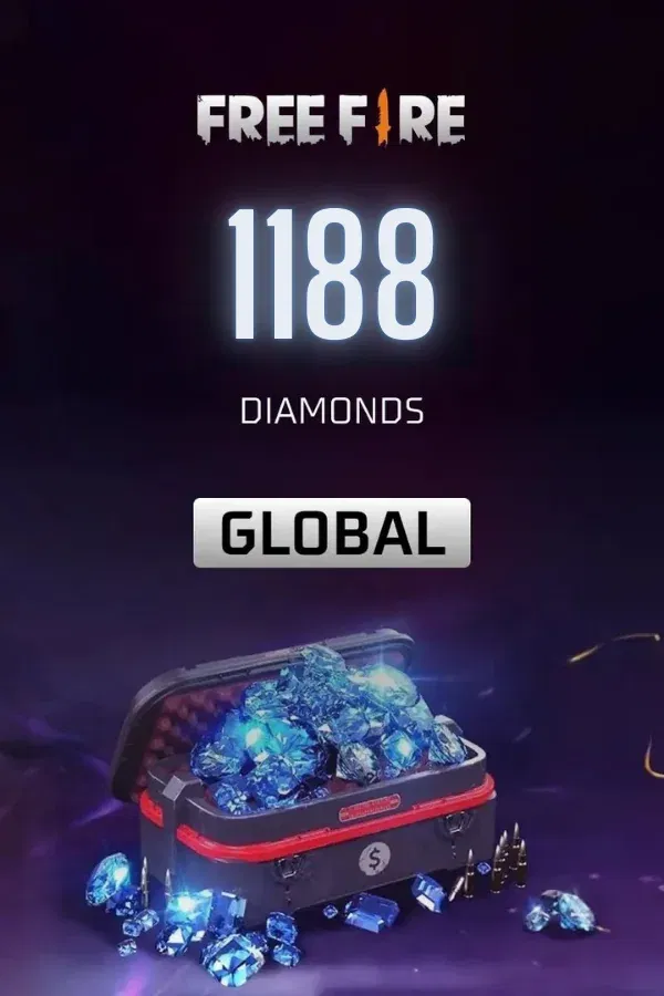 Free Fire 1188 Diamond Gift card