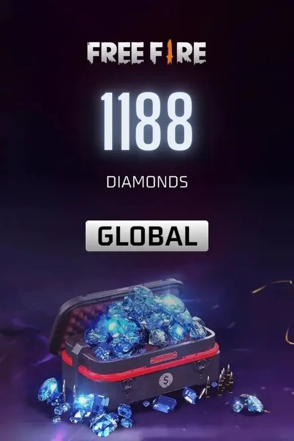 1188 Diamonds Free Fire Key (Global)