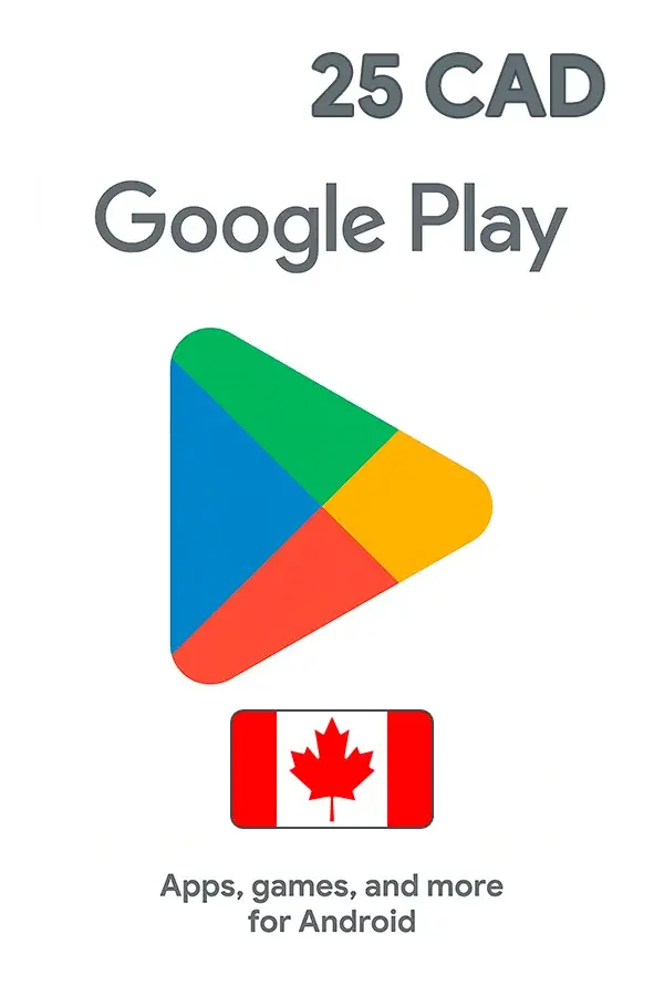 Google Play Gift Card 25 CAD (Canada)
