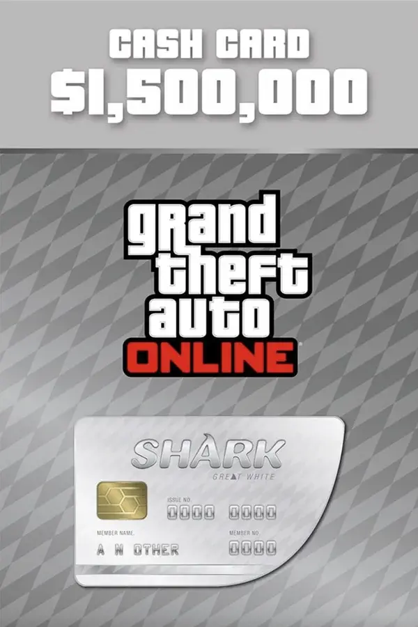 GTA Online Great White Shark Cash Card Rockstar
