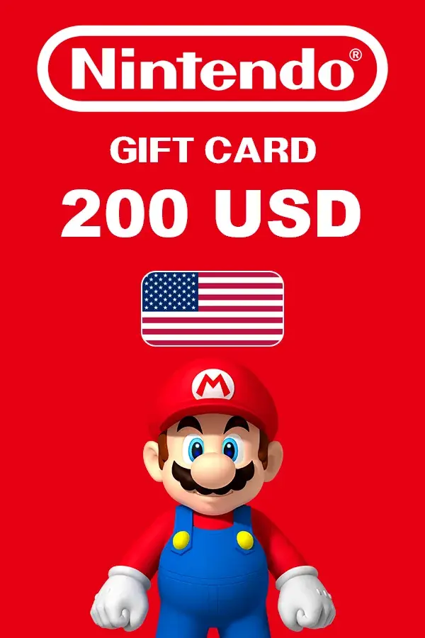 Карта пополнения 200 USD Nintendo eShop Card (США)