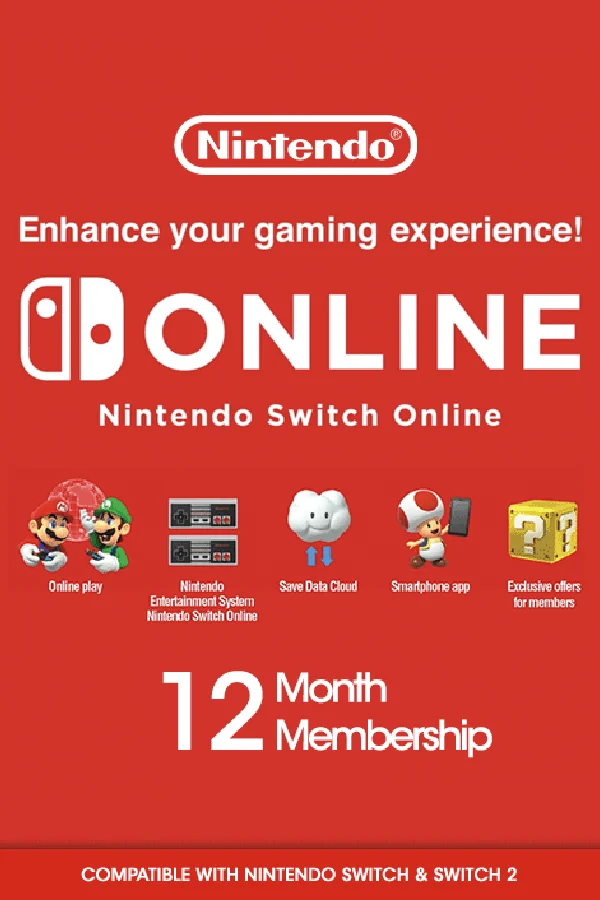 UK 12 Months Nintendo Switch Online