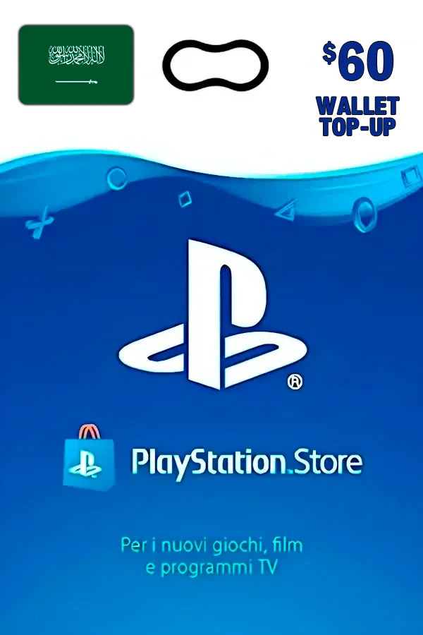 Buy PlayStation Gift Card PSN 60 $ USD (Saudi Arabia / SA)