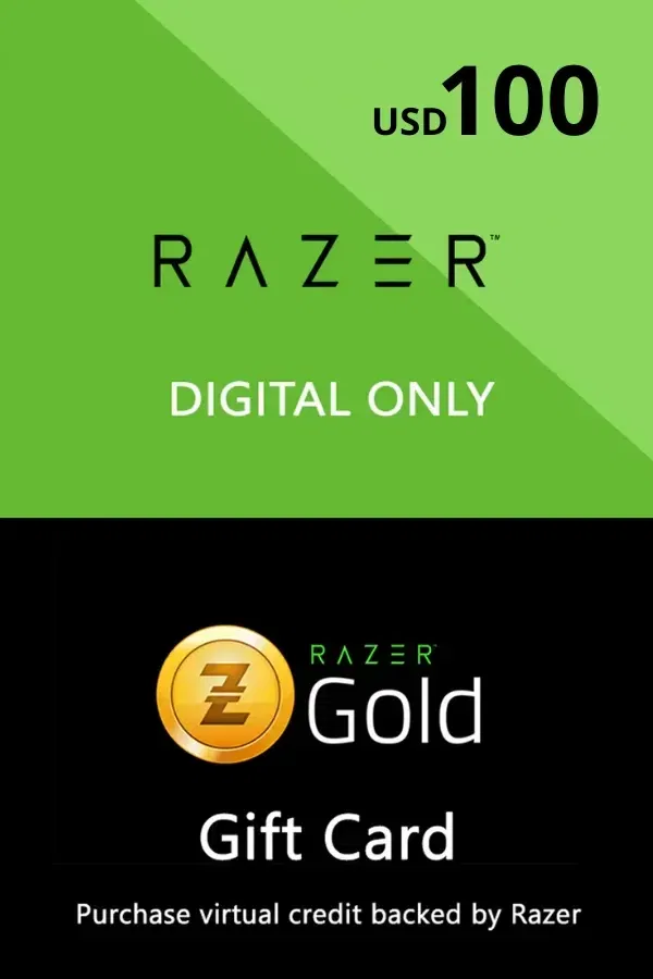 Подарочная карта Razer Gold 100$ Весь мир