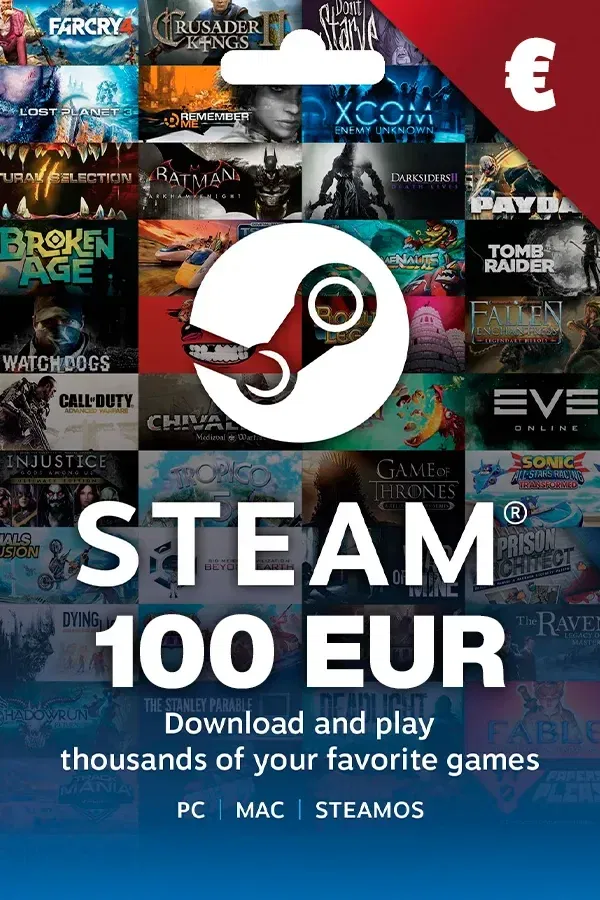 Buy Gift Card Steam €100 EUR Europe