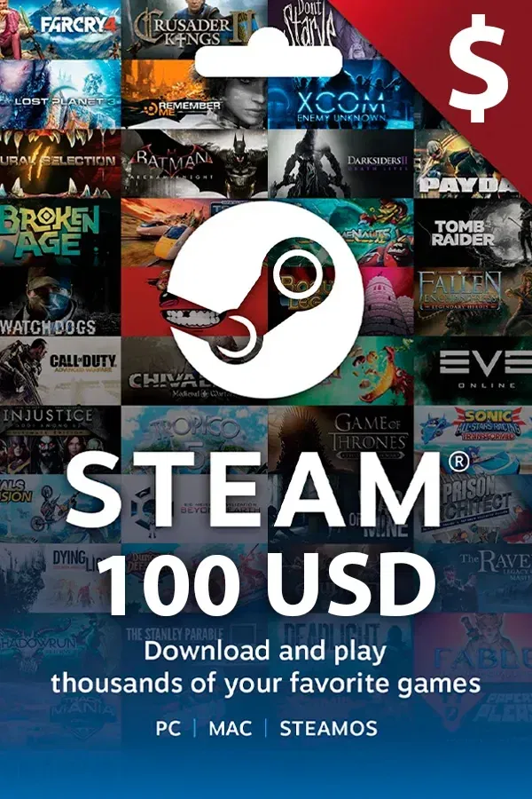 Steam $100 USD USA