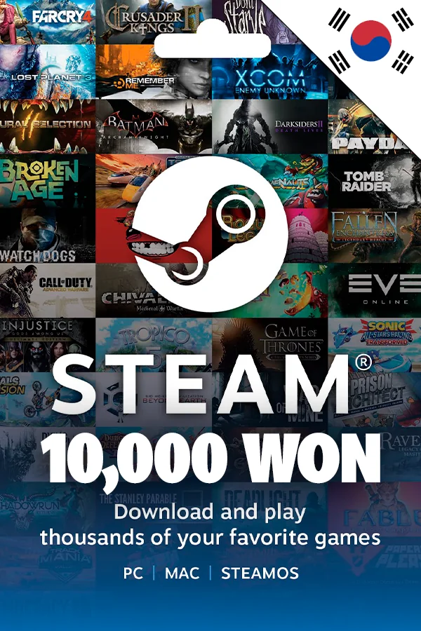 Подарункова карта Steam Wallet 10,000 WON (Південна Корея)