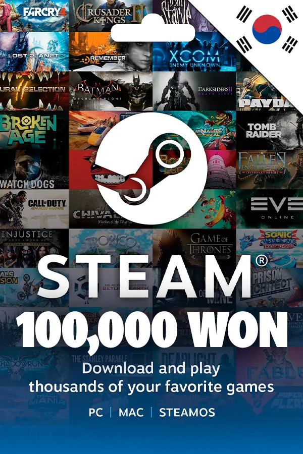 Подарункова карта Steam Wallet 100,000 WON (Південна Корея)