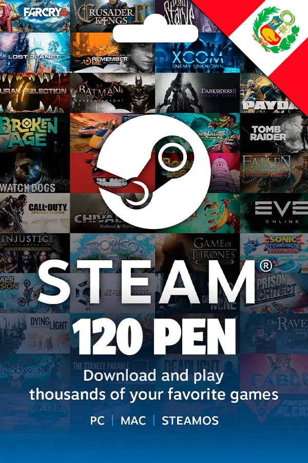 Подарочная карта Steam 120 PEN Перу