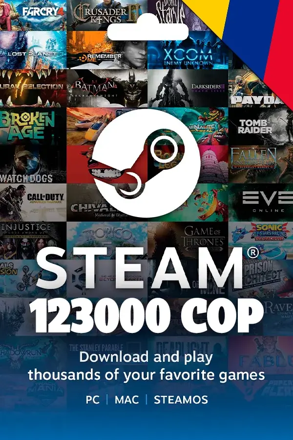 Steam Wallet Gift Card 123000 COP (Colombia)