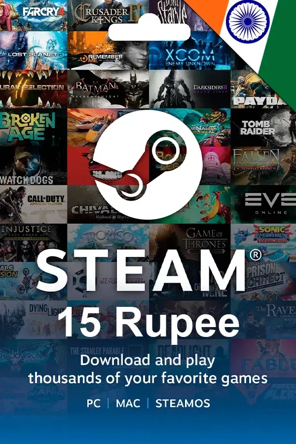 Buy Gift Card Steam ₹15 Rupee India