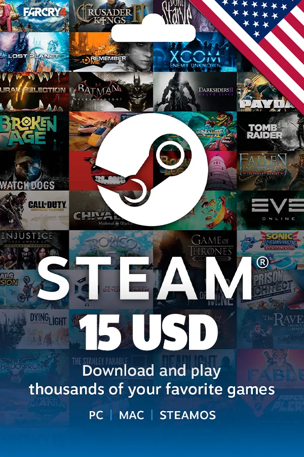 15 USD Steam USA