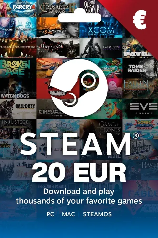 Buy Gift Card Steam €20 EUR Europe
