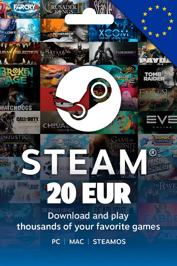 Steam Wallet Gift Card 20 EUR (Europe)