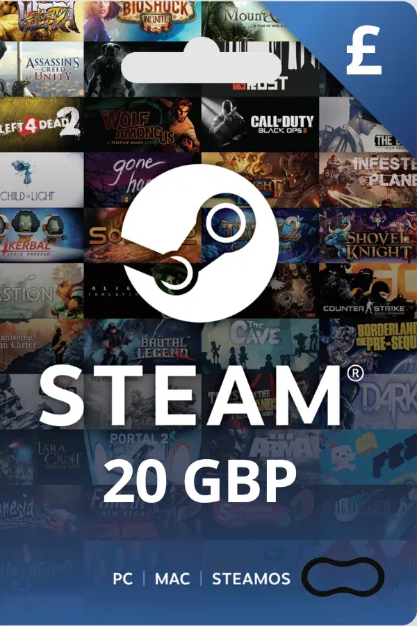 Buy Gift Card Steam £20 GBP United Kingdom