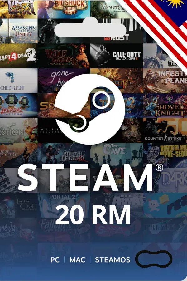 Buy Gift Card Steam 20 MYR Malaysia