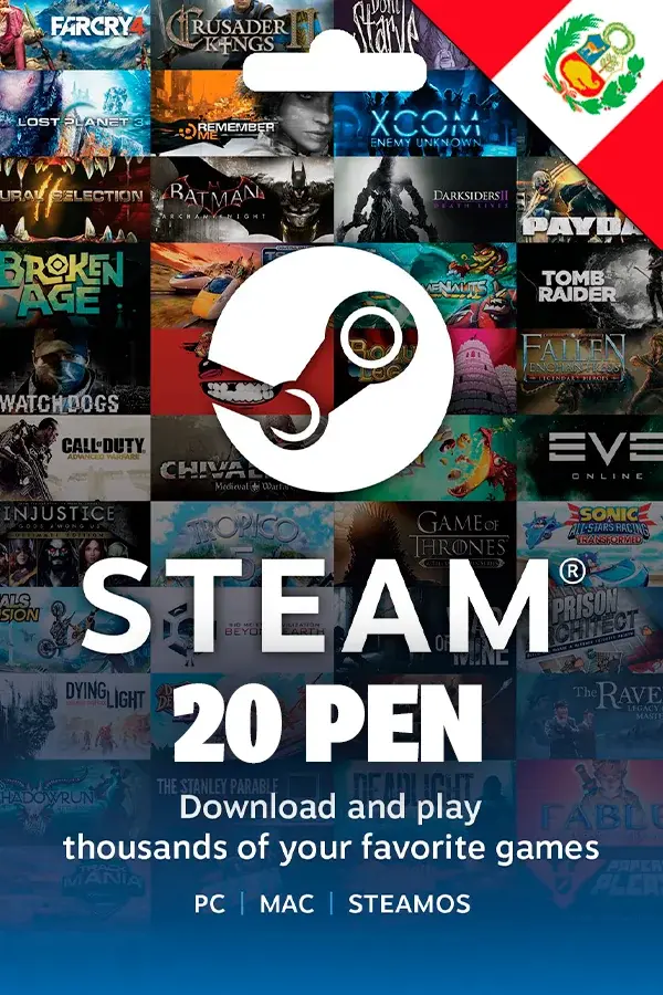 Подарочная карта Steam Wallet 20 PEN (Перу)