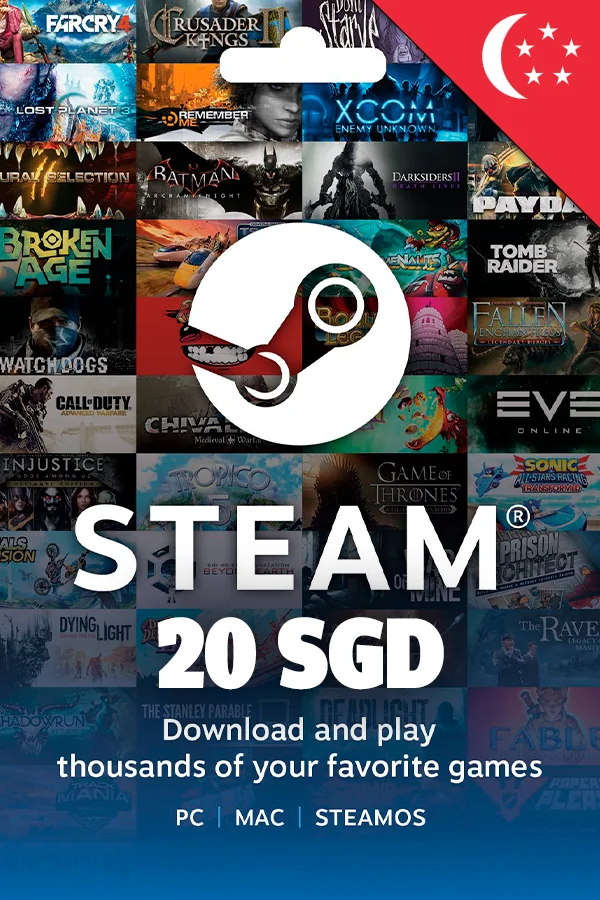 Steam Wallet Gift Card 20 SGD (Singapore)