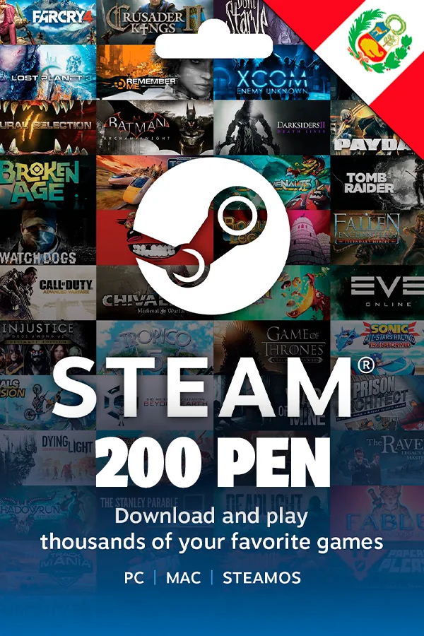 Подарочная карта Steam 200 PEN Перу