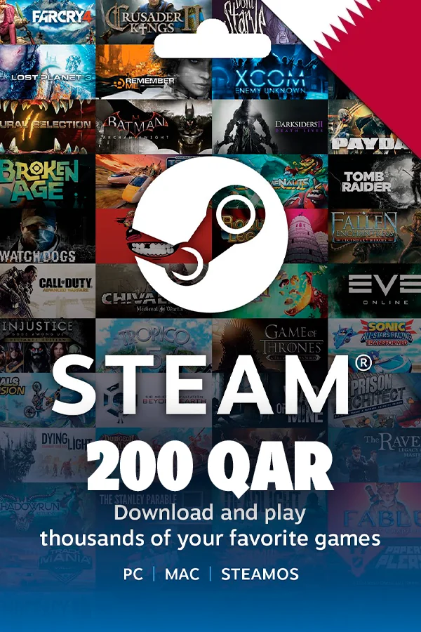 Buy Gift Card Steam 200 QAR Qatar