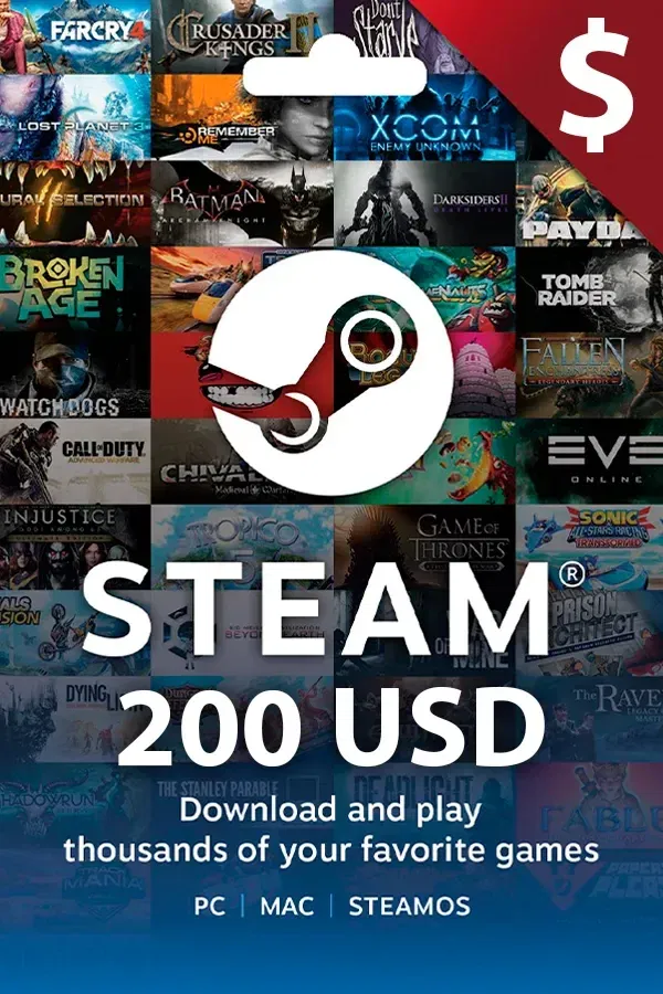 Steam $200 USD USA