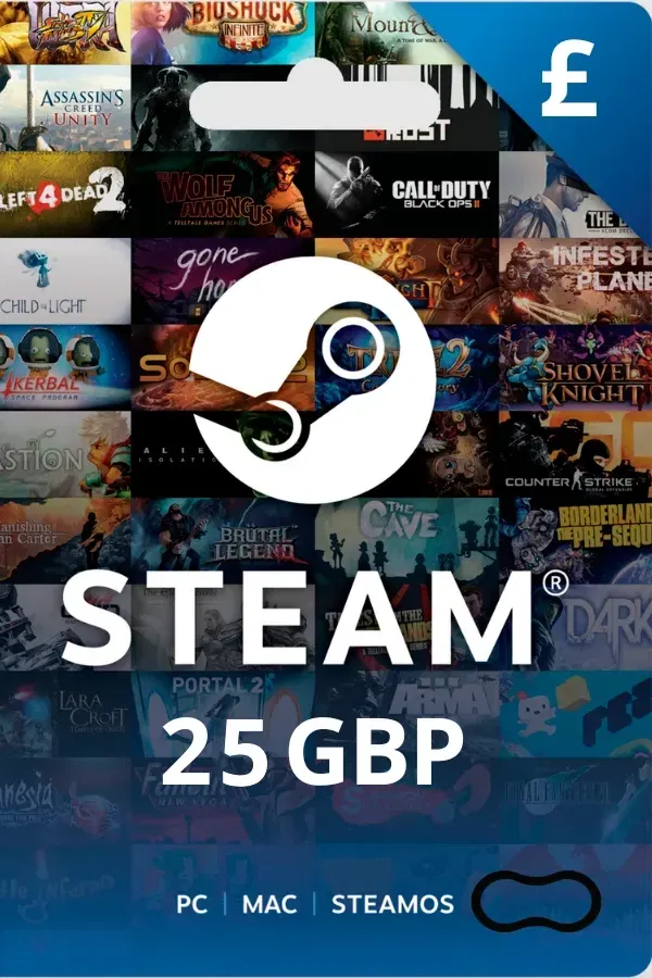 Buy Gift Card Steam £25 GBP United Kingdom
