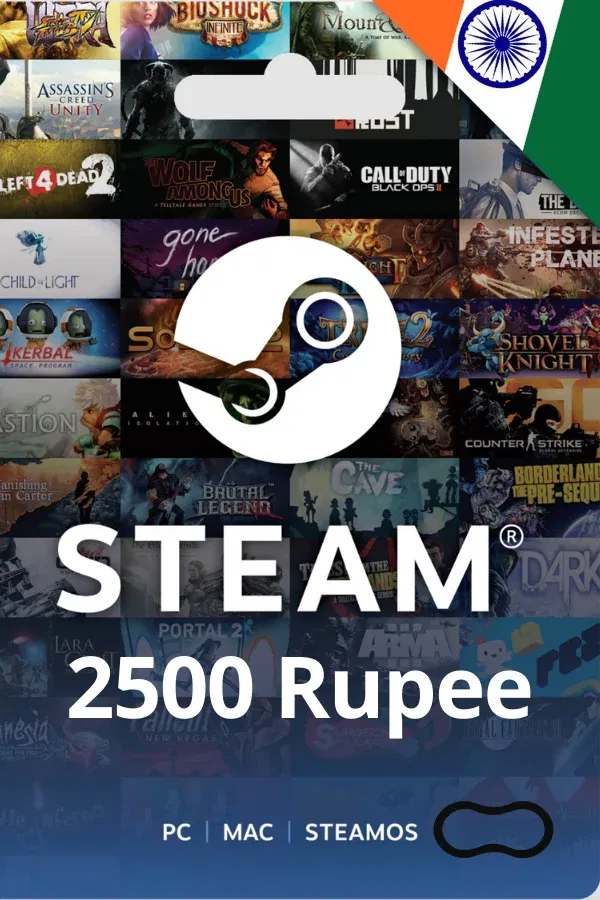 Buy Gift Card Steam ₹2500 Rupee India