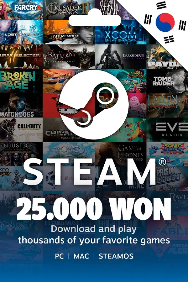 Steam 25,000 WON Korea Gift card