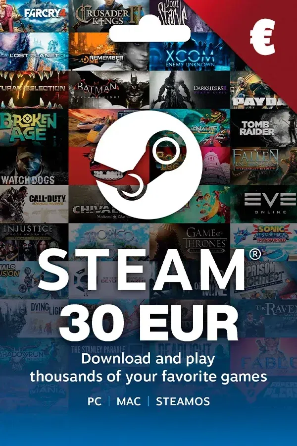 Buy Gift Card Steam €30 EUR Europe