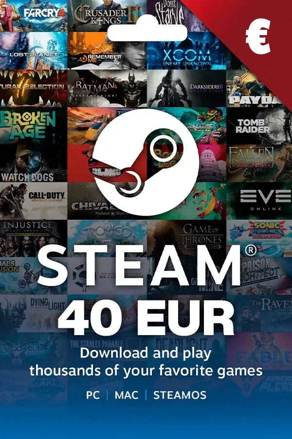 Buy Gift Card Steam €40 EUR Europe