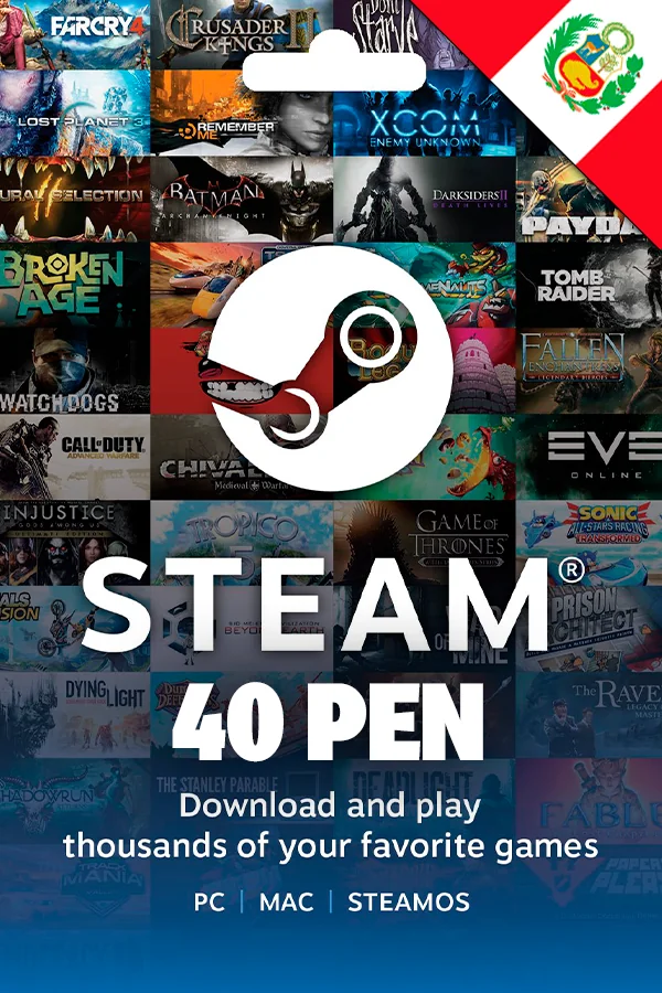 Подарочная карта Steam 40 PEN Перу