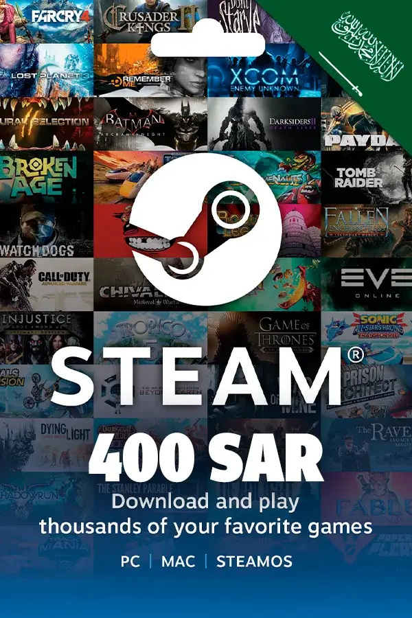 Steam Wallet Gift Card 400 SAR (Saudi Arabia)
