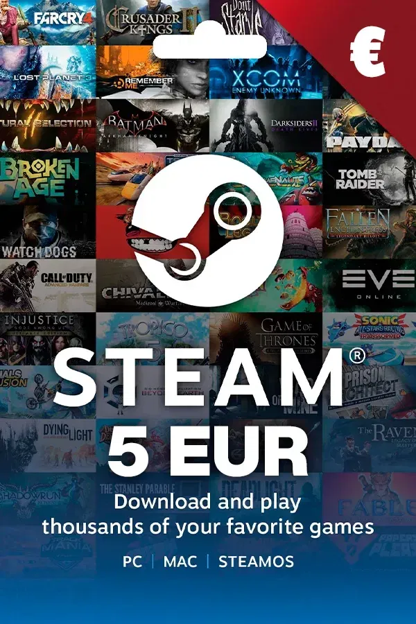 Buy Gift Card Steam €5 EUR Europe