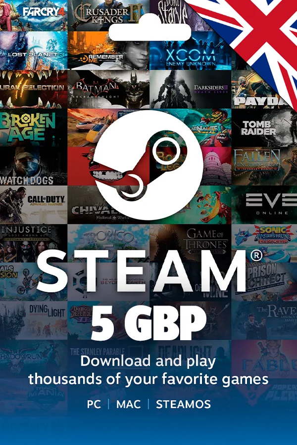 5 GBP Steam United Kingdom Wallet Code