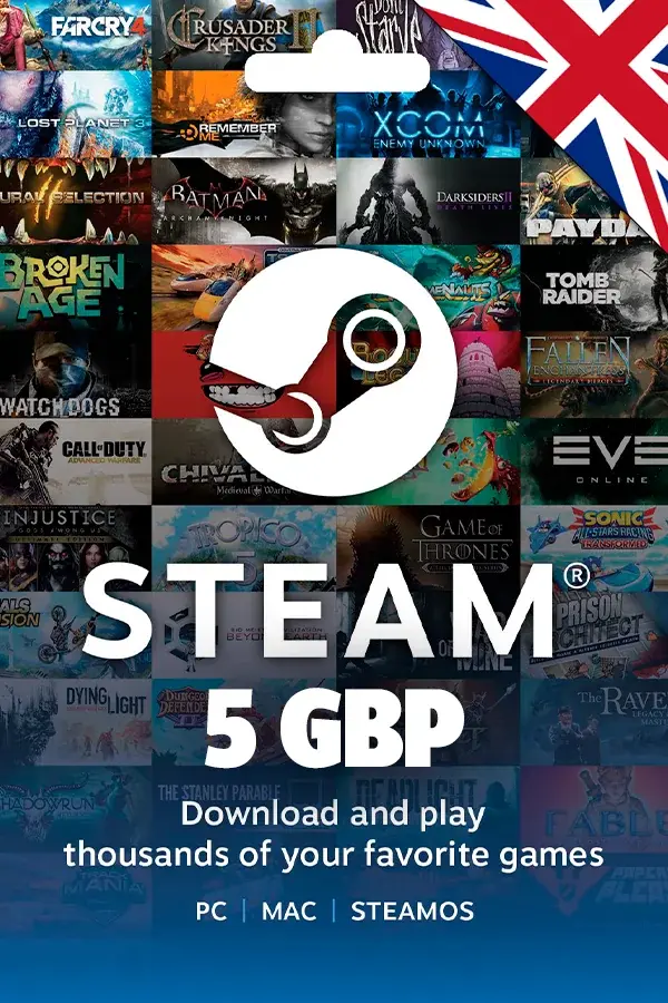 Steam Wallet Gift Card 5 GBP (United Kingdom)