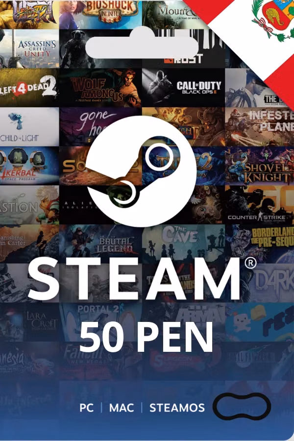 Подарункова карта Steam 50 PEN Перу