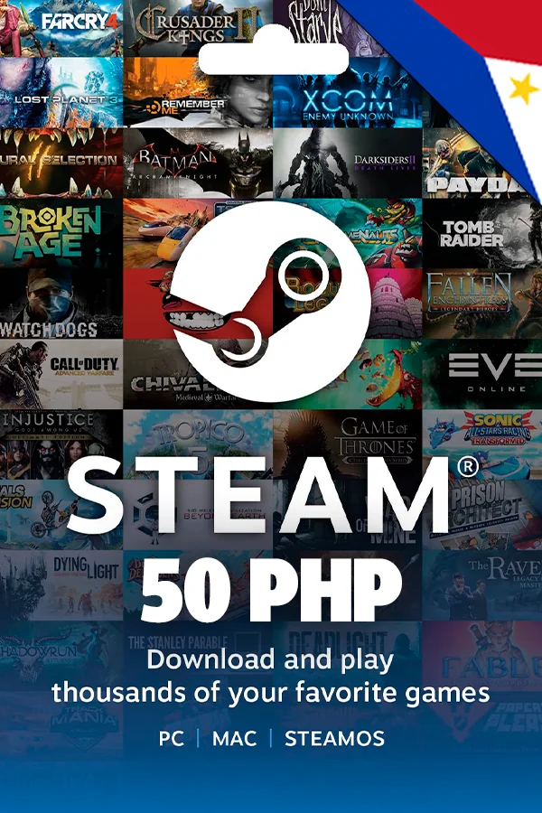 Подарочная карта Steam Wallet 50 PHP (Филиппины)