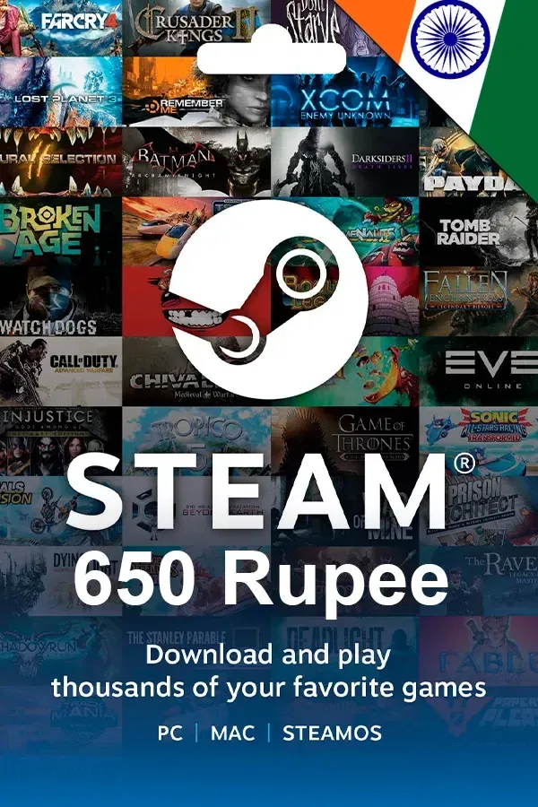Steam ₹650 Rupee Індія