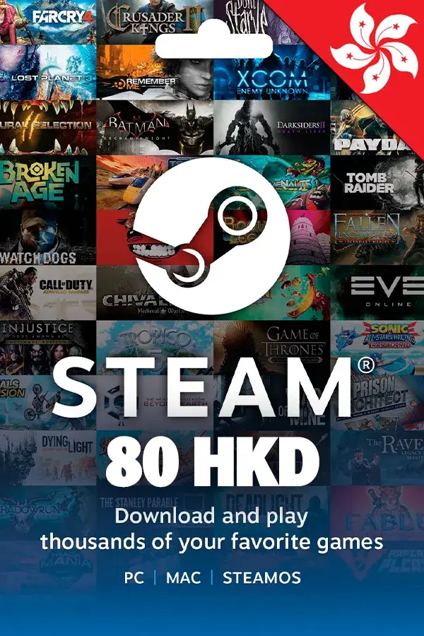 Steam Wallet Gift Card 80 HKD (Hong Kong)