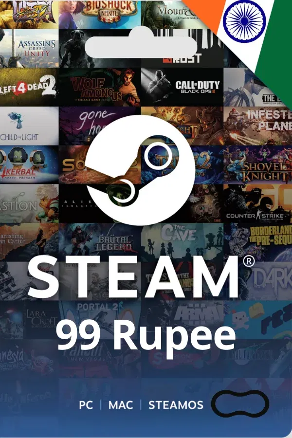 Buy Gift Card Steam ₹99 Rupee India